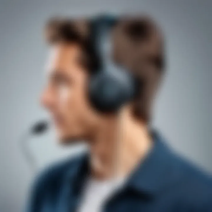 Detailed view of the audio connectivity options of a Logitech wired headset