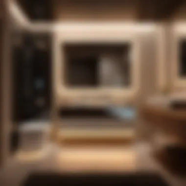 Creating Ambiance with Mood Lighting and Audio in Bathrooms Mood lighting and audio ambiance in a luxurious bathroom setting