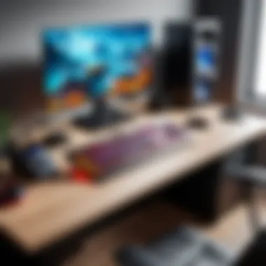 The Ultimate Gaming Setup: A Blend of Hardware and Design Modern gaming setup with peripherals