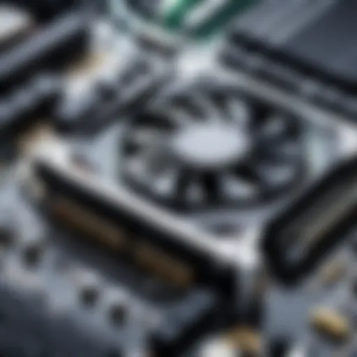 Detailed view of a high-performance graphics card