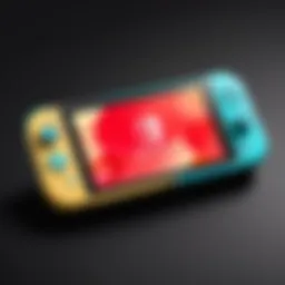 Close-up view of the Nintendo Switch Lite showcasing its sleek design and vibrant color options.