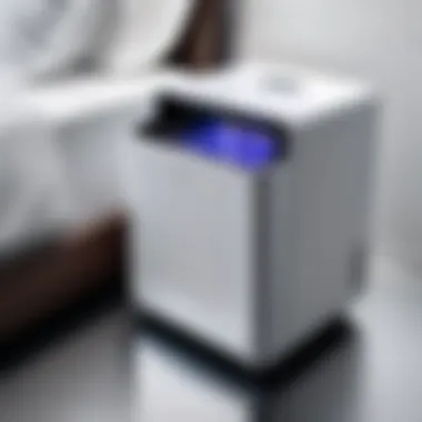 Close-up of a nightstand cooler showcasing its innovative features