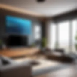 Innovative WiFi mesh system in a modern living room