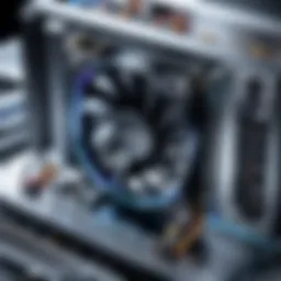 An intricate cooling system showcasing advanced technology