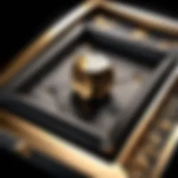 A luxurious padded dice tray showcasing intricate stitching and plush interior.