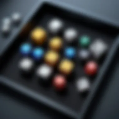 Close-up of the materials used in a padded dice tray's construction.