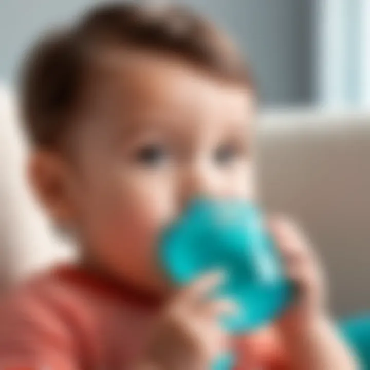 Child happily sipping from a Philips Avent sippy cup