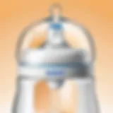 Close-up view of Philips Avent sippy cup nipple for replacement