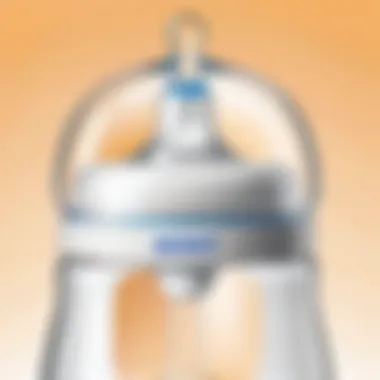 Close-up view of Philips Avent sippy cup nipple for replacement