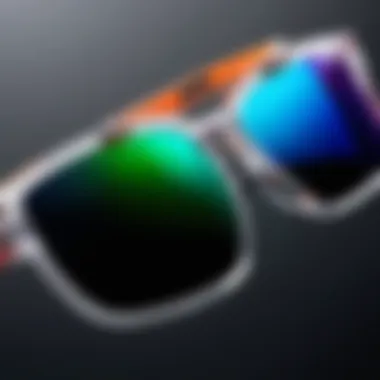 Hinges of Pit Viper sunglasses demonstrating robust construction.