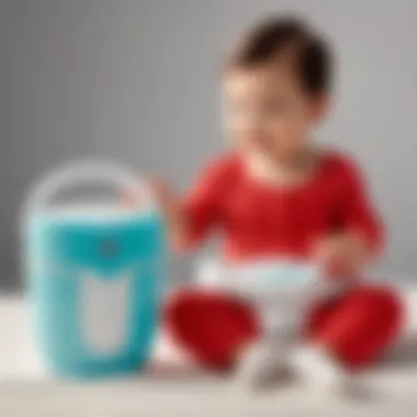 User-friendly features of the Playtex Genie Diaper Pail in action