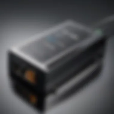 Specifications of 12V to 24V POE Injector Close-up view of a 12V input and 24V output POE injector unit.