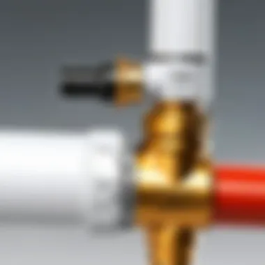 Secure Connection of Propane Equipment Close-up of a propane nozzle adapter connected to equipment, illustrating secure connections.