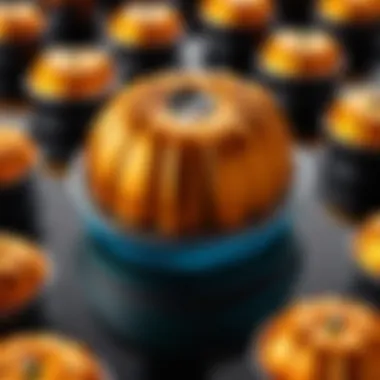 Close-up of a rich pumpkin Nespresso pod showcasing its vibrant color and texture.