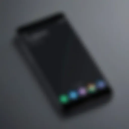 A sleek refurbished smartphone on a minimalistic background