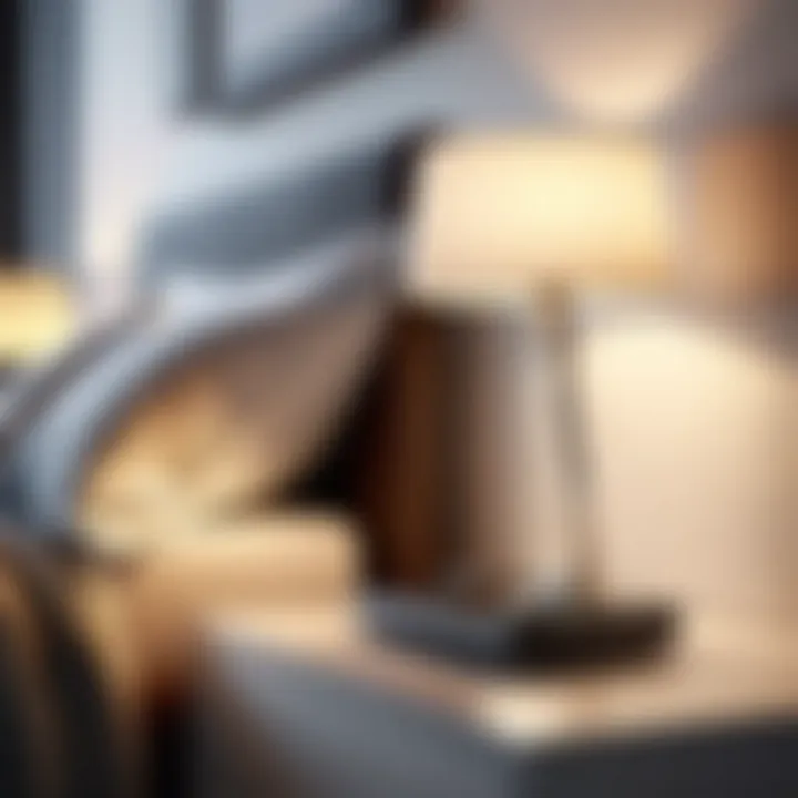 Stylish bedside table lamp showcasing energy-efficient technology