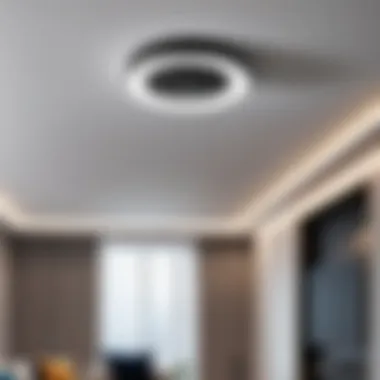 Remote control ceiling light showcasing modern design