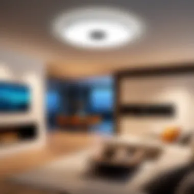 Smart home integration with remote control ceiling lights