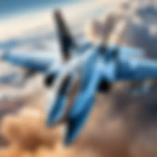 A sleek remote-controlled fighter jet soaring through the sky