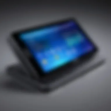 Close-up of the Samsung Pad Duo showcasing its sleek design and display