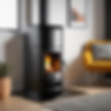 A robust pellet stove vacuum showcasing its powerful suction capabilities.