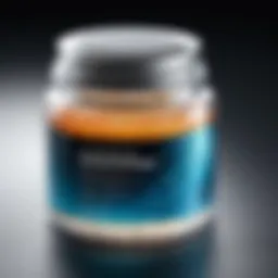 Close-up of SNS Super Gel Base in a jar, showcasing its texture and consistency