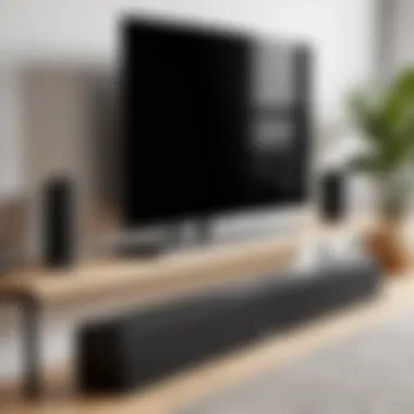 Optimal Soundbar Height for Performance Diagram illustrating optimal soundbar height for sound projection