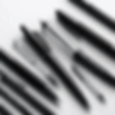 Diverse Range of Staples Pens A variety of Staples brand pens displayed together