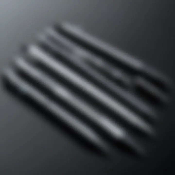 Visual representation of different stylus types for various tasks on iPad Mini 4