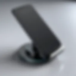 Close-up of a strong magnetic phone holder showcasing its sleek design