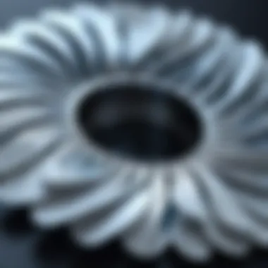 A close-up view of a swirl mop head showcasing its unique design and texture.