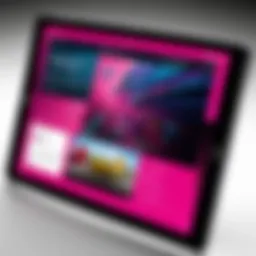 T-Mobile LTE tablet displaying vibrant graphics