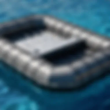 Innovative Materials in Tank Raft Design Detailed view of durable materials used in tank raft construction, highlighting innovation.
