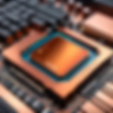 Close-up of hi-color sizzling copper accents on a gaming PC