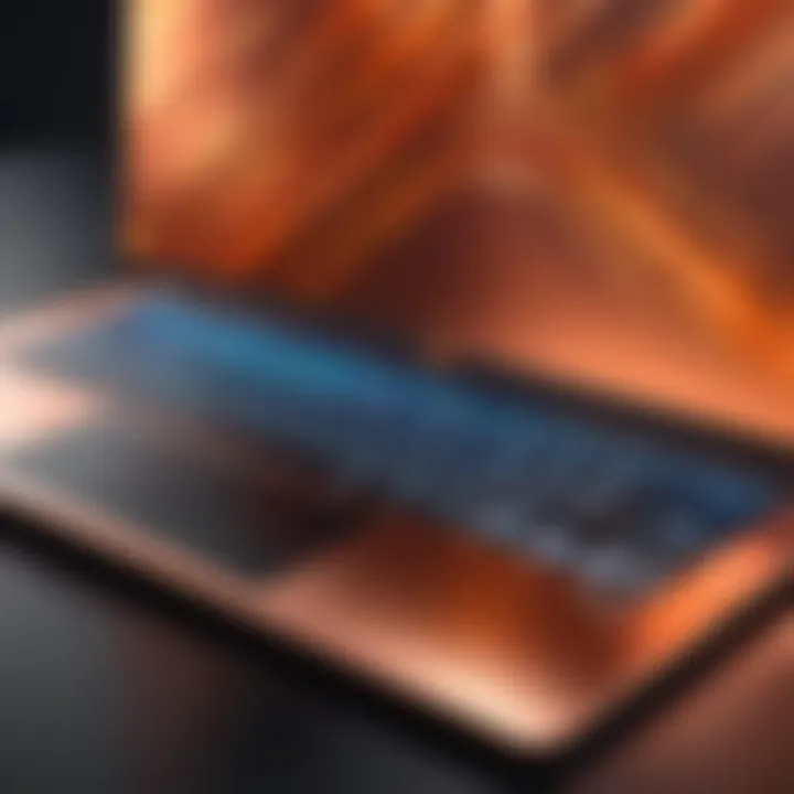 Modern laptop showcasing hi-color sizzling copper finish