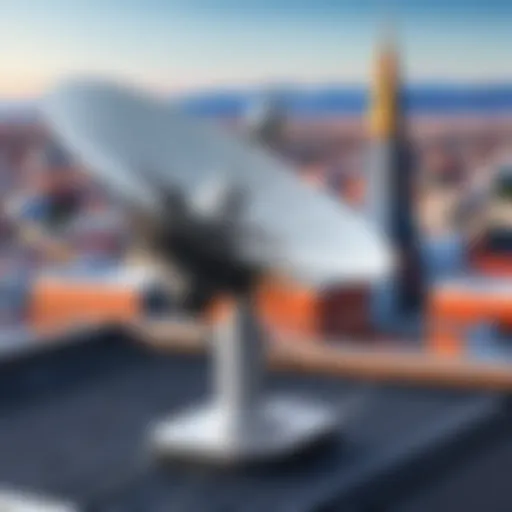 A high-performance long-range TV antenna mounted on a rooftop, capturing strong signals.