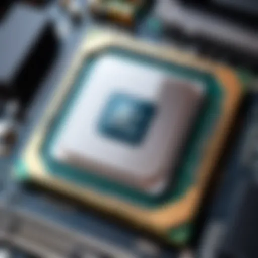 Close-up of a high-performance CPU