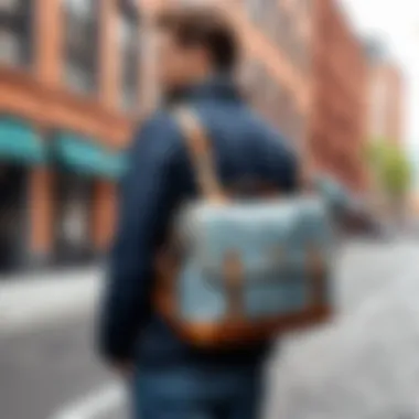 A versatile messenger bag in an urban setting