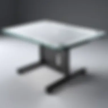 Ergonomic features of a stand up computer table