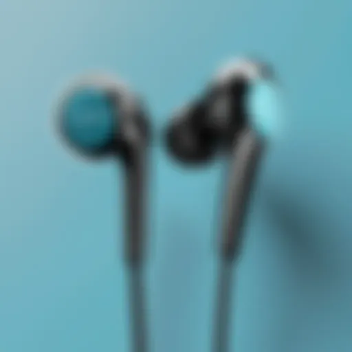 Innovative tangle-free earbud design showcasing sleek lines and modern aesthetics.