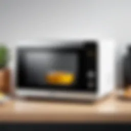Compact and stylish mini travel microwave