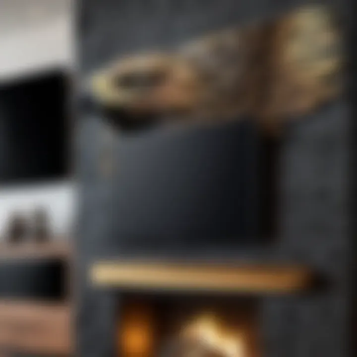 Dramatic eagle wall plaque mounted above a fireplace
