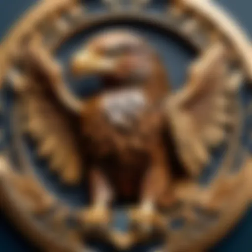 Elegant eagle wall plaque featuring intricate detailing