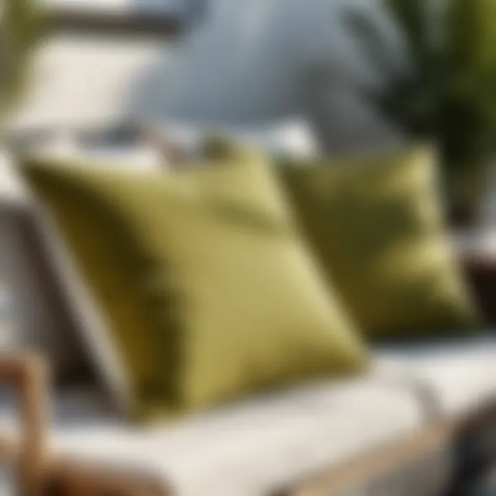 Maintenance tips for outdoor pillows displayed visually