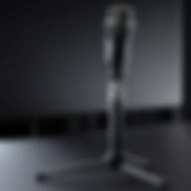 Portability of Travel Mic Stands A travel mic stand in a compact, portable design suitable for audio professionals.