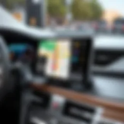 Sleek iPhone car mount attached to a dashboard