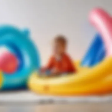 Safe Play with Inflatable Toys Child enjoying a safe play environment with inflatable toys