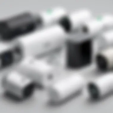 Battery Types in Arlo Security Cameras Illustration of various Arlo security camera battery types showcasing their distinct features.