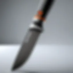 Close-up view of the Black and Decker carving knife showcasing its sleek design and sharp blade.