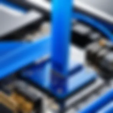 Installation on Electronic Components Installation of blue heat shrink wrap on electronic components